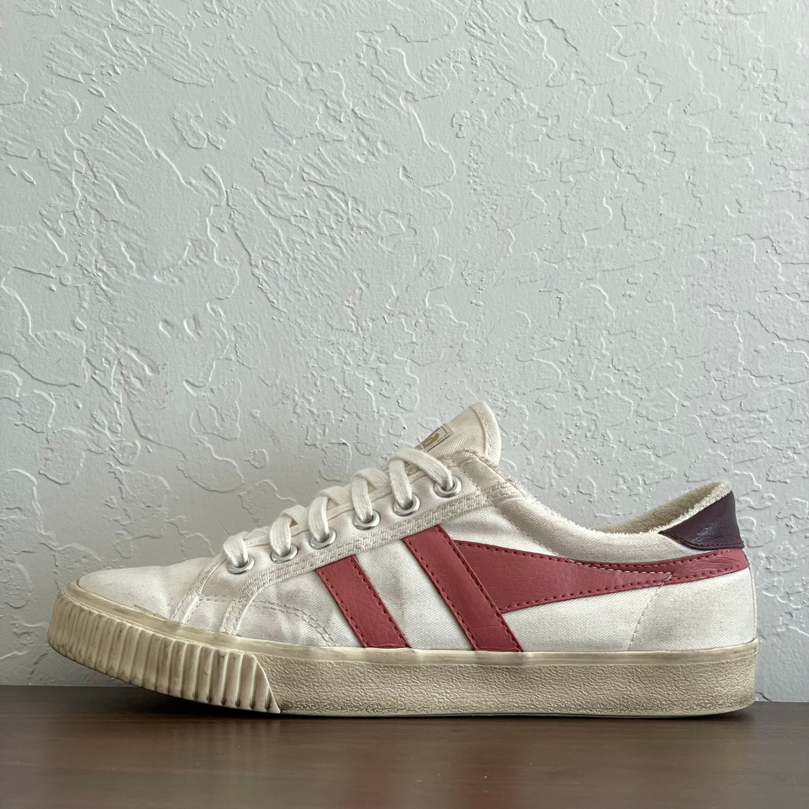 Gola Mark Cox Tennis Shoes Womens 8 White/Pink Canvas Casual Sneakers Preppy — image 3 of 8
